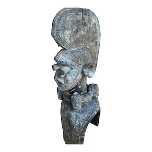 Vintage Large Mumuye Karim Shoulder Mask from Nigeria, ceremonial mask, African Mask, Wooden Mask, African Artifact, Rare African Art