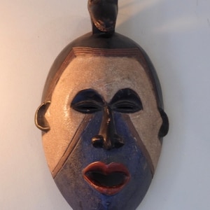 Vintage African Mask, Ivory Coast Mask, African Decor, Wall Mask, Tribal Mask, Wall Mask, Traditional African Mask Wall Decor Vintage Mask