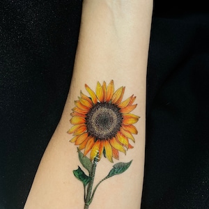 Tyler ATD Tattoos  Realistic black and grey sunflower tattoo
