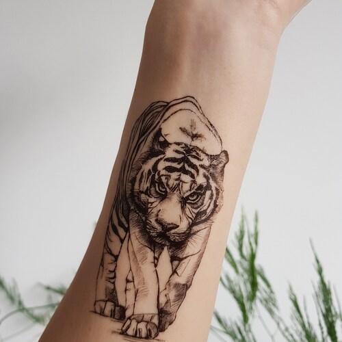 WALKING TIGER Temporary Tattoo Tiger Tattoo Big Cat Tattoo - Etsy WALKING TIGER Temporary Tattoo Tiger Tattoo Big Cat Tattoo - Etsy