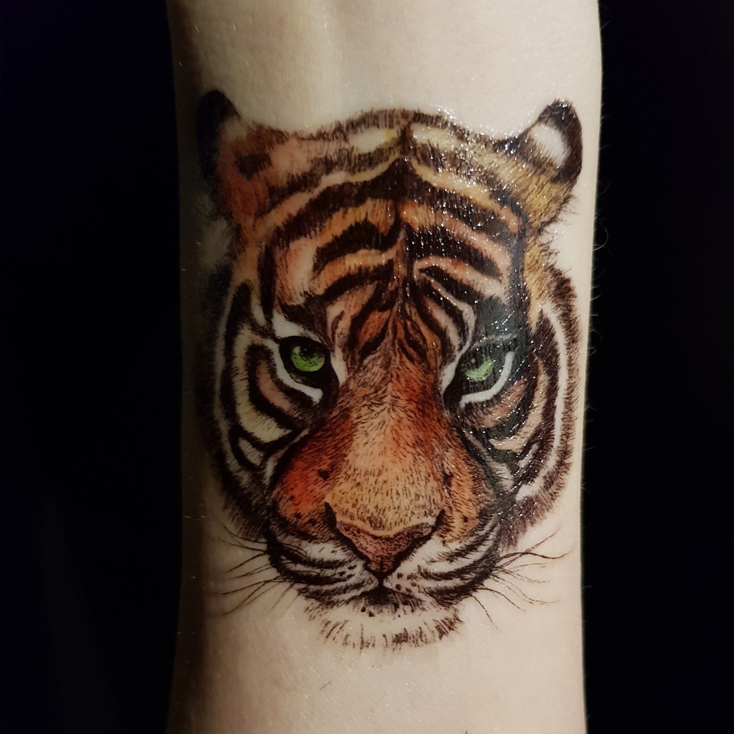 Tiger tijdelijke tattoo multicolor tattoo hand | Etsy Nederland