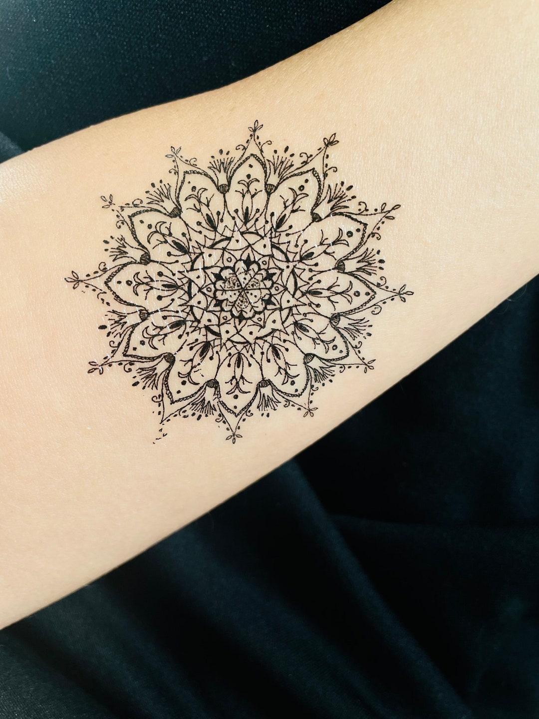 MANDALA Temporary Tattoo, Mandala Tattoo, Yoga Tattoo, Decorative ...