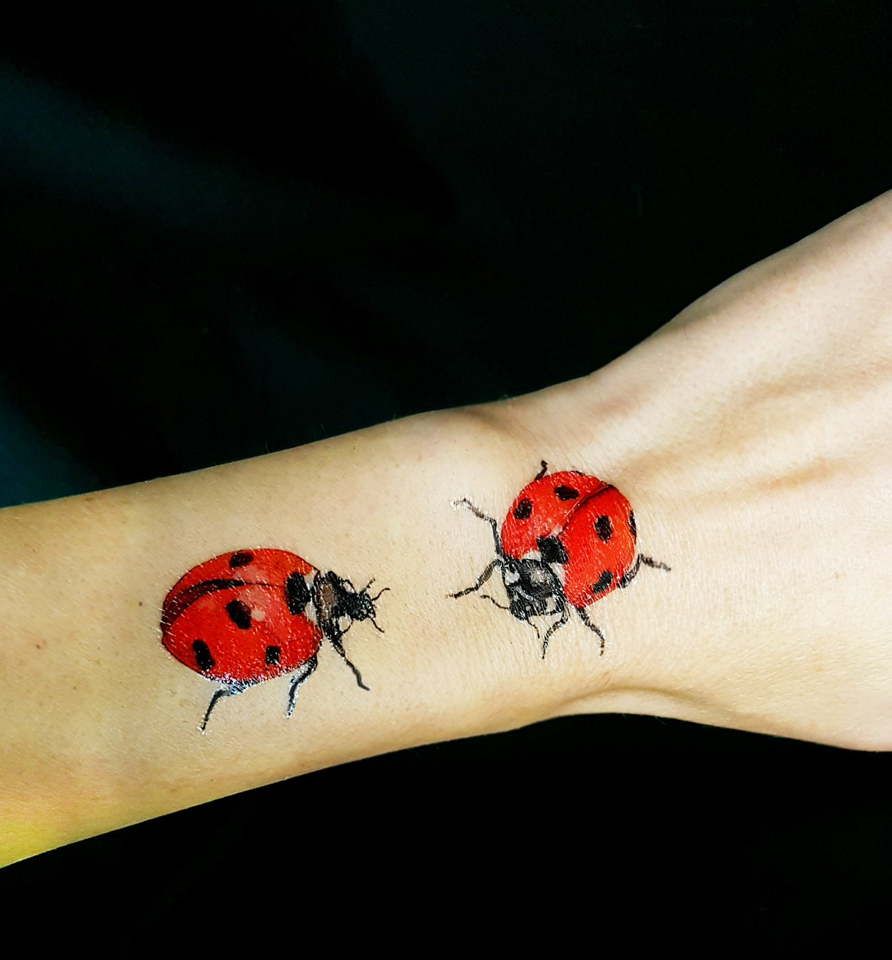 LADYBUGS Temporary Tattoo Ladybird Couple Tattoo Bug - Etsy