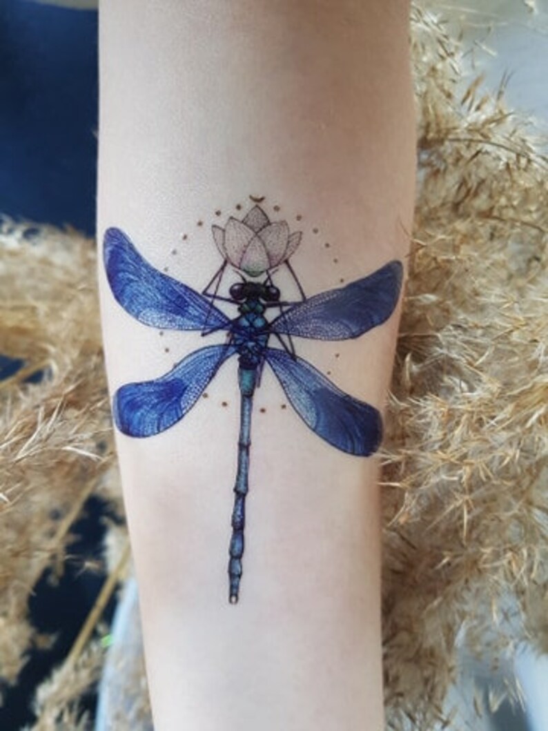 Dragonfly Tattoo Temporary Realistic Tattoo Body/skin Art | Etsy