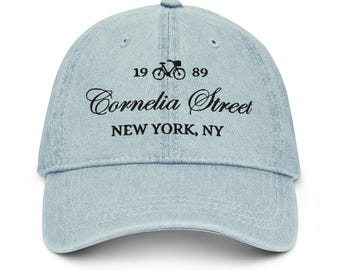 Cornelia Street Embroidered Denim Hat