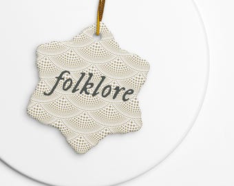 Folklore Double-sided ceramic ornaments