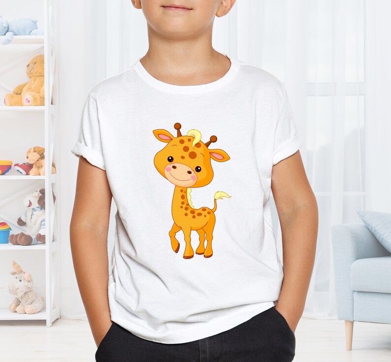 Giraffe tshirt tshirt Kids gift Girl Boy Animal toddler Etsy