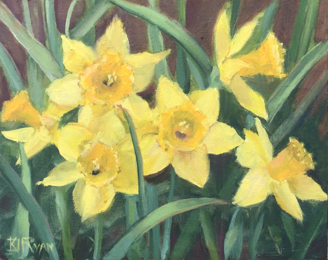 Original Oil Painting Daffodils 8" X 10" - Etsy