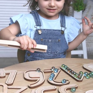 Wooden numbers, Montessori math, Counting toys, Educational learning toy, Waldorf toys, kids toddlers preschool Christmas gift, Homeschool