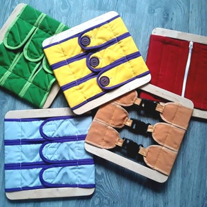 Dressing Frames, Nido Montessori Practical Life, Homeschool Toddlers Preschool, Velcro Zipper Waldorf Back to school Buttons Plastic Buckles