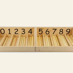 Montessori Math toy, Montessori Waldorf Tool Math Counting Wooden Toy Preschool Toddler Kindergarten Spindle Box Learning numbers Activity