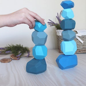 木製バランス玩具、木製石、モンテッソーリ玩具、ベビー玩具ブロック、木製玩具、木製バランスブロック、ウォルドルフ玩具、クリスマス幼児ギフト