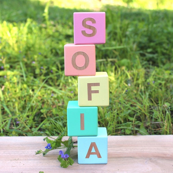 Wooden Blocks Decor Etsy