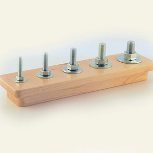 Montessori screw Bolt board Children Activity board Toddler gifts Educational Toy Fine motor Life Skills Learning Toys Travel Boltboard