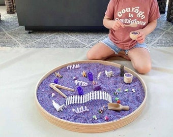 Large Sensory Tray, Ottoman tray, Montessori tray Loose parts game Outdoor toys Sensory Play Plate Backyard games Pretend play Toddlers gift