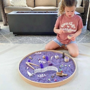 Large Sensory Tray, Ottoman tray, Montessori tray Loose parts game Outdoor toys Sensory Play Plate Backyard games Pretend play Toddlers gift