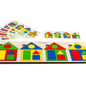 Wooden sorting toy, Shape sorter toys, Montessori toy, Color sorting activity, Preschool Homeschool, Toddler activity, Baby Boy Girl gift