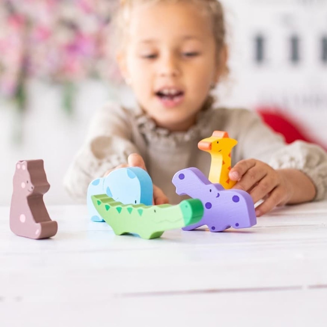 Wooden Animal Balancing Toys Montessori Toddler Toys Educational