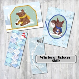 Winter Scissor Skills, Scissor Strips, Unit Scissor Skills Activity Preschool Cutting Strips Preschool Cutting Practice Fine Motor Printable