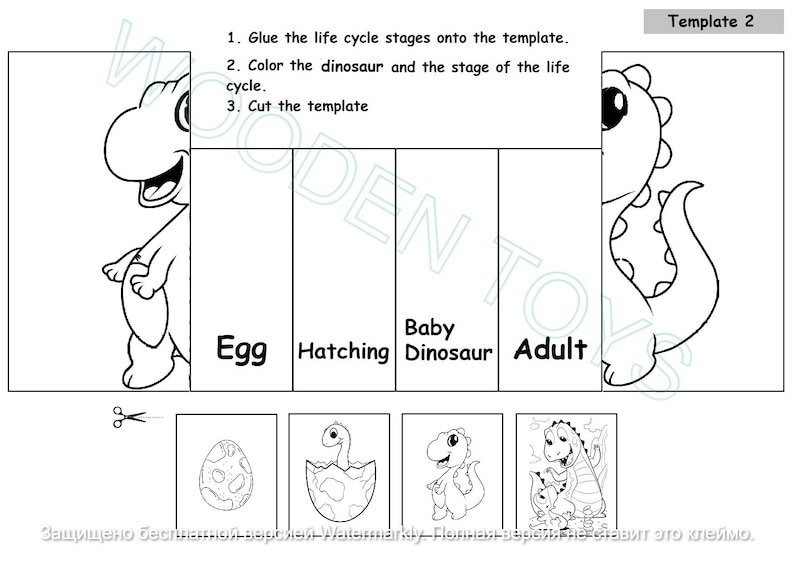 Dinosaur Life Cycle Dinosaurs Foldable Life Cycle Activity - Etsy