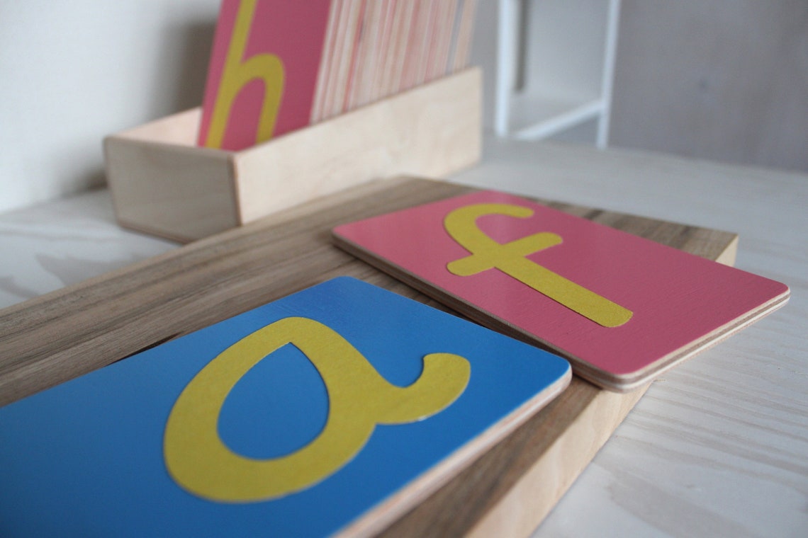 Sandpaper Letters Lower Case Cursive Montessori School Class Etsy