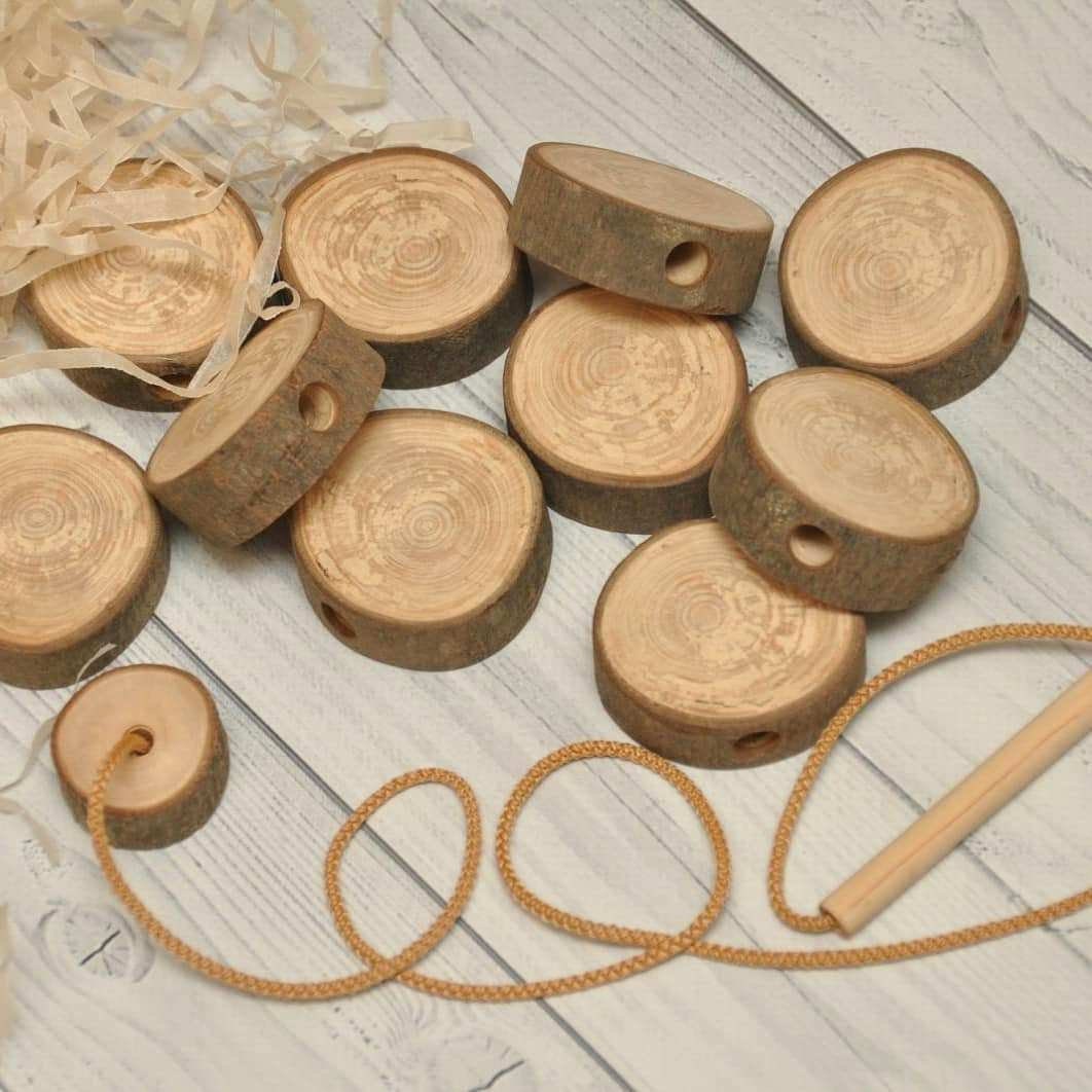 Montessori Lacing Toy Wooden Lacing Toy Motor Skills Toy Etsy