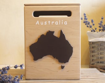 Montessori Continent Box, Australia Box, Montessori Geography Learning and School World Map Homeschool Preschool Montessori materials