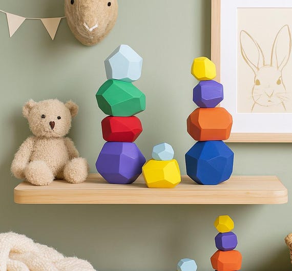 Juguete Educativo Piedras Apilables Montessori 58 Piezas