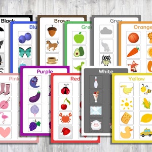 Farbzuordnungsspiel, Farbsortierspiel, Montessori Digital, Vorschulspiel, Kleinkind-Vorschulaktivität Beschäftigte Tasche Beschäftigtes Buch Feinmotorik
