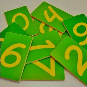 Chiffres en bois avec papier de verre Montessori, chiffres en papier de verre, matériaux Montessori, apprentissage des mathématiques, mathématiques sensorielles Montessori, apprentissage des nombres