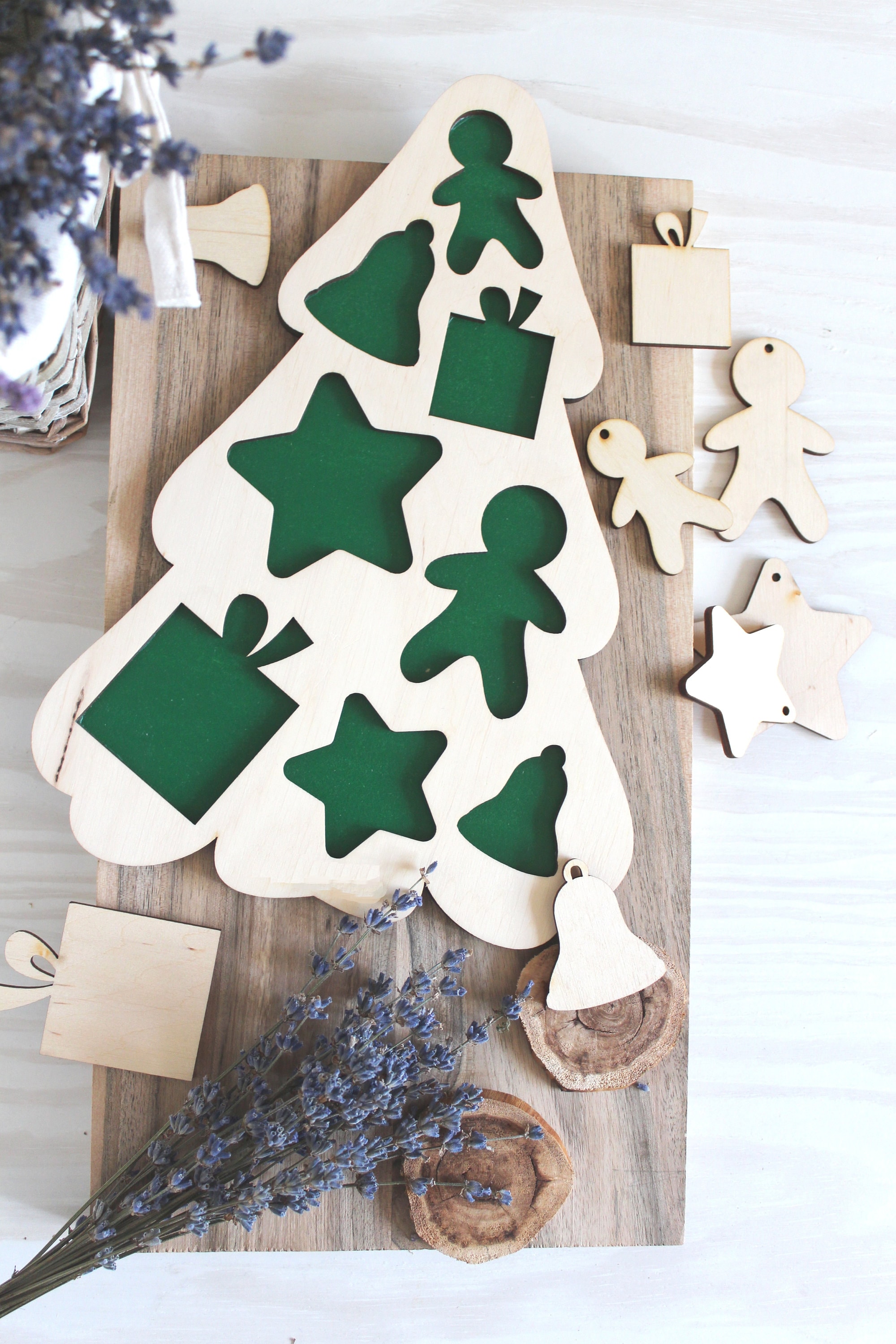 Christmas Gift Wooden Puzzle Christmas Tree Decoration Etsy