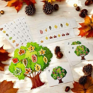 Brinquedo de amarrar árvore de madeira com cartões de padrão, Jogo de correspondência, Brinquedo sensorial de classificação, Aprendizagem Montessori, Atividade para crianças, Brinquedo educativo