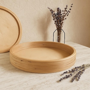 Wooden round tray, Rustic tray, Serving tray, Home wooden decor, Wooden Plate, Serving Board, Wooden Bowl, Kitchen decor, Housewarming gift