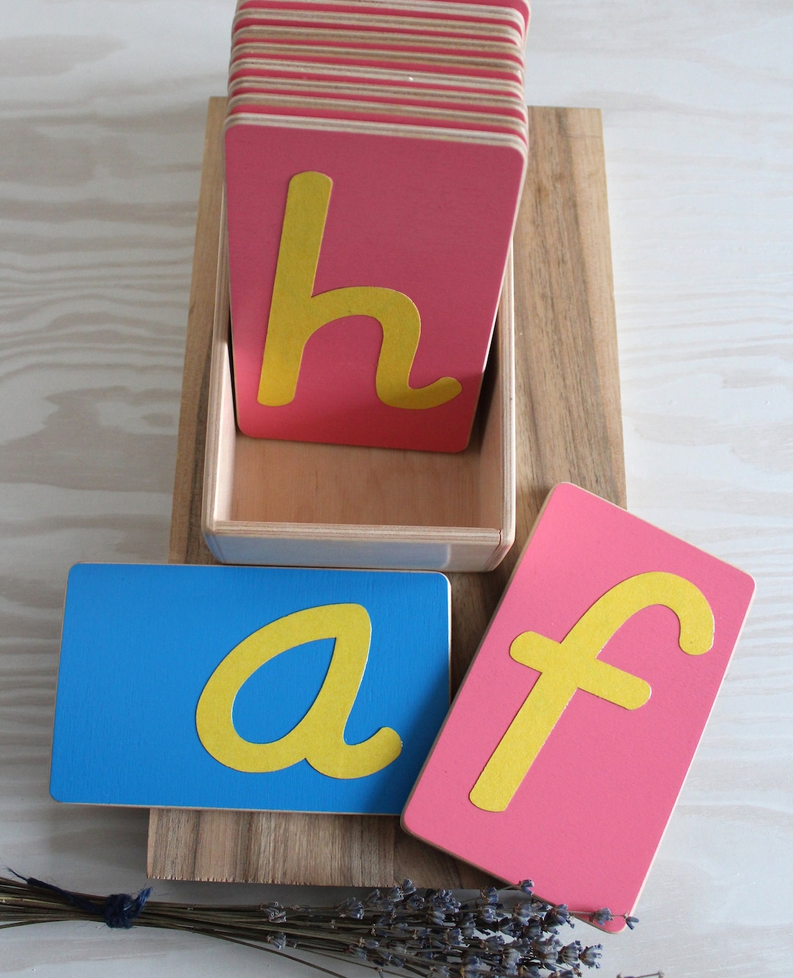 Sandpaper Letters Lower Case Cursive Montessori School Class Etsy