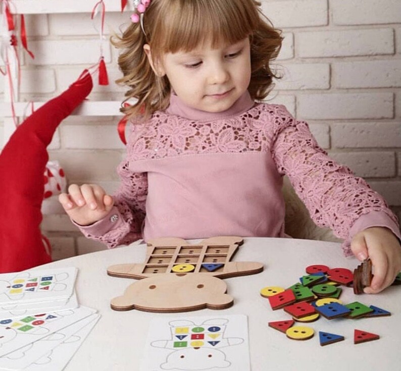 Wooden Lacing Toy Learning Sewing Toys Montessori Toys Wooden Etsy