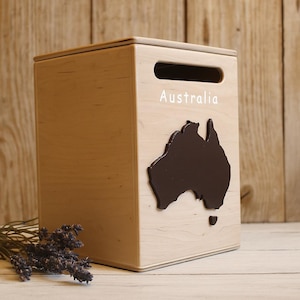 Montessori Continente Box, Australien Box, Montessori Geographie Lernen und Schule Weltkarte Homeschool Vorschule Montessori Materialien