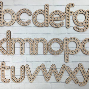 Wooden Learning Letter Toy, Montessori Toys Learning Language Lowercase ...