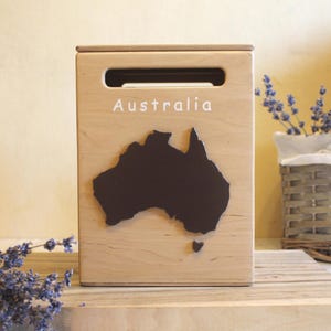 Montessori Kontinent Box, Australien Box, Learh Geographie, Weltkarte, Lernspielzeug, Kontinente Set, Montessori Spielzeug, Continental Box