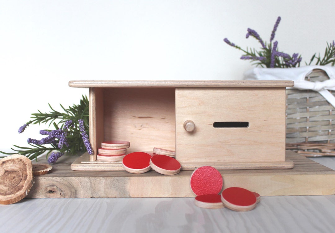 Montessori Toy, Montessori Imbucare Box, Sorter With Sliding Lid ...