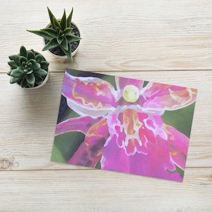 Carte de voeux orchidée rose pour toutes les occasions