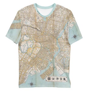 T-shirt unisexe carte de Tokyo 1905