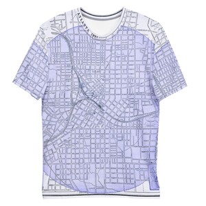 T-shirt unisexe Carte d'Atlanta 1891