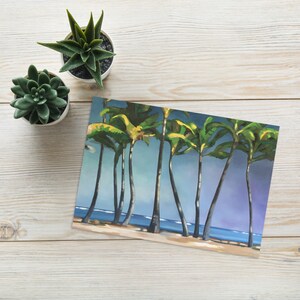 Palmiers sur la plage, toutes les occasions Carte de vœux