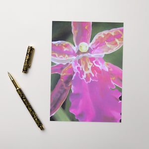 Carte de voeux orchidée rose pour toutes les occasions
