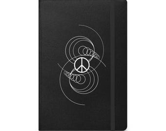 Cuaderno encuadernado en tapa dura Circles Peace in White