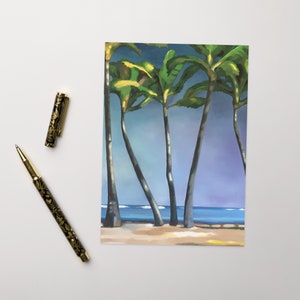 Palmiers sur la plage, toutes les occasions Carte de vœux