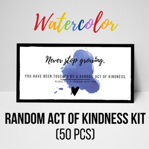 Random Act of Kindness Kit | Sofortiger druckbarer Download | Lichtarbeiter Kompliment Karten | Zahle es weiter | Inspirierendes Geschenk | Liebe