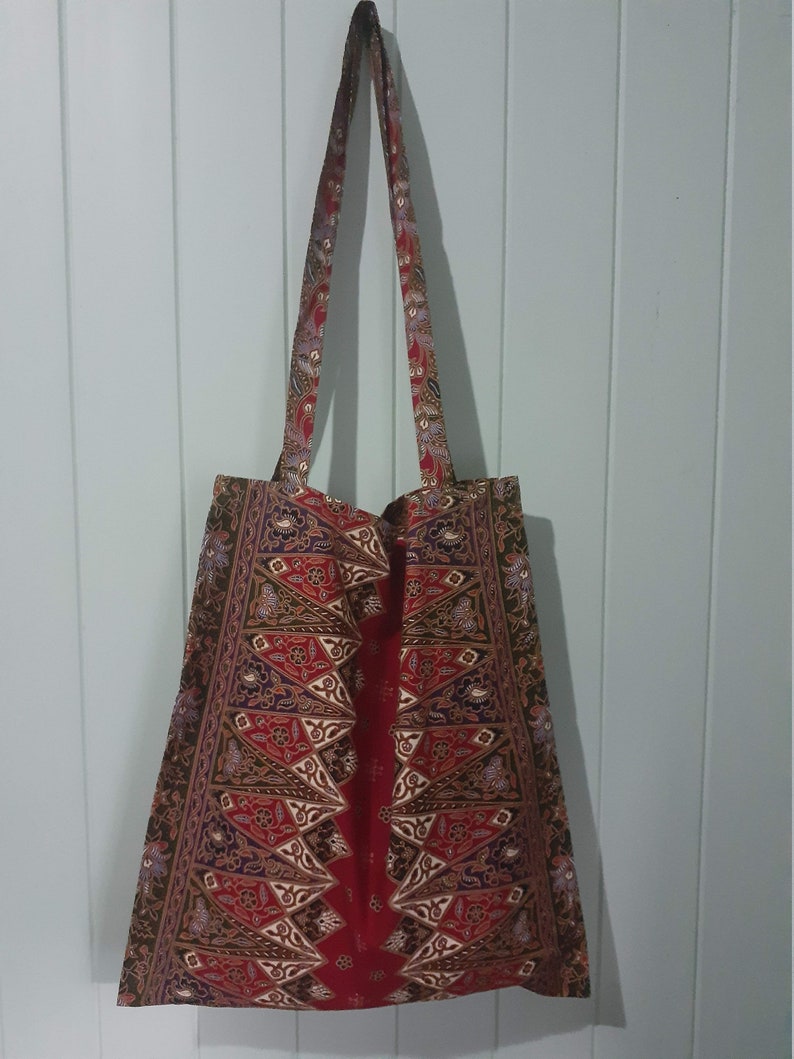 Handmade batik fabric multipurpose tote bag Etsy