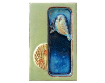 Handmade Ceramic Haiku Postcards Shy Dove Tile