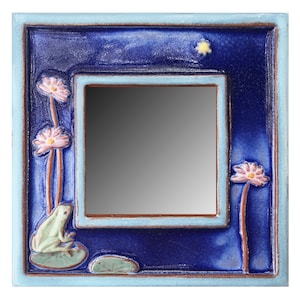 Handmade Ceramic Frog Mirror